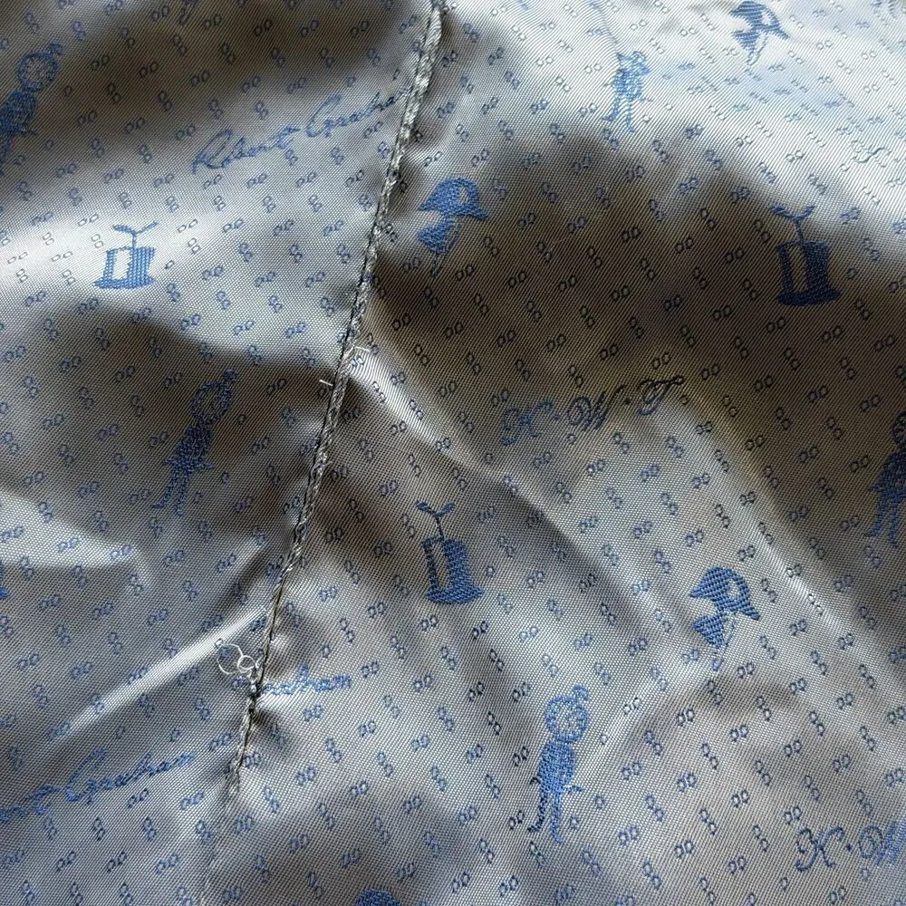 Robert Graham 44-46 Blue Camouflage Wool & Cashmere Blend Flannel Blazer 24X30